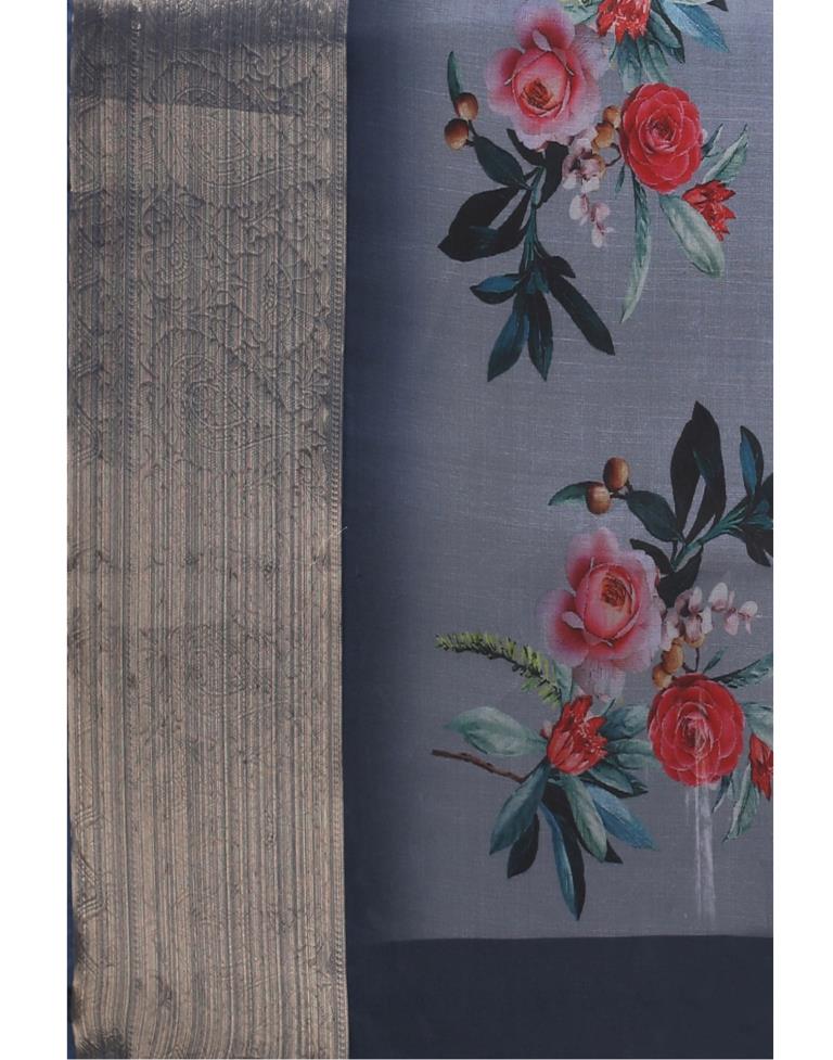 Blue Organza Saree | Sudathi