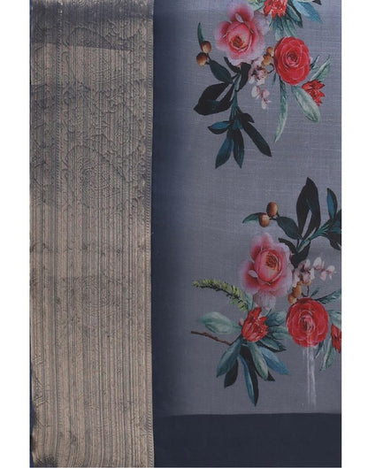 Blue Organza Saree | Sudathi