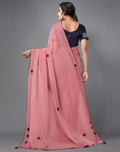 Dusty Pink Embellished saree | Leemboodi