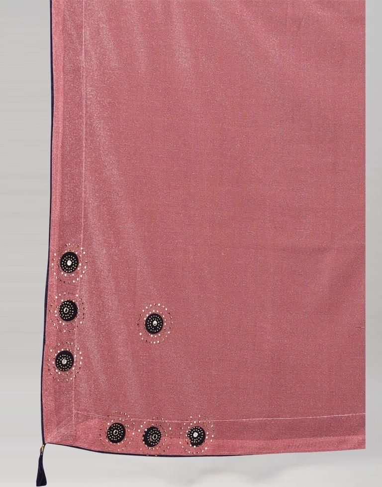 Dusty Pink Embellished saree | Leemboodi