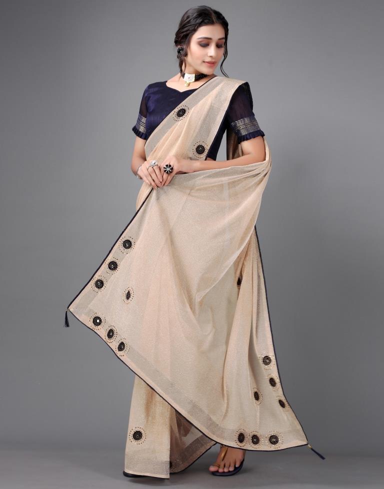 Light Brown Embellished saree | Leemboodi