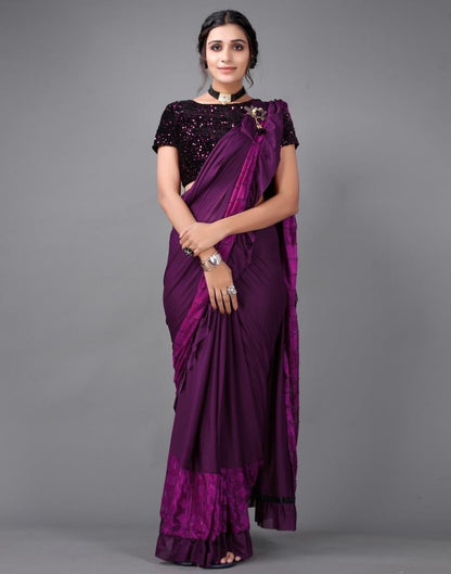 Wine Ready to wear saree | Leemboodi