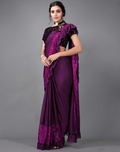 Wine Ready to wear saree | Leemboodi