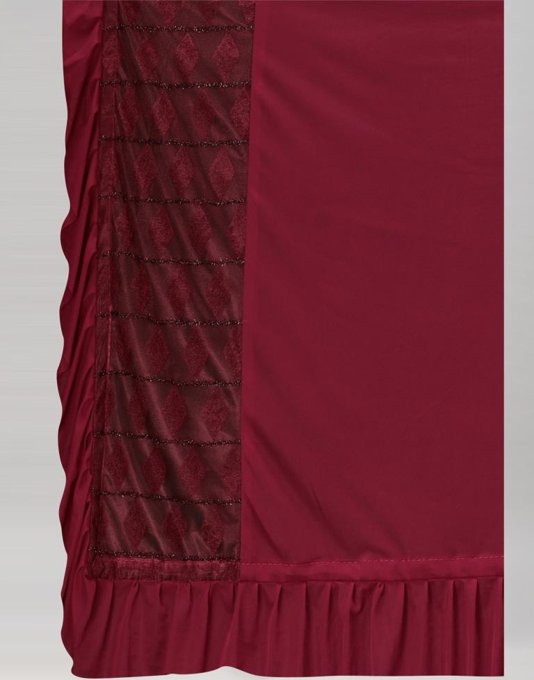 Maroon Ready to wear saree | Leemboodi