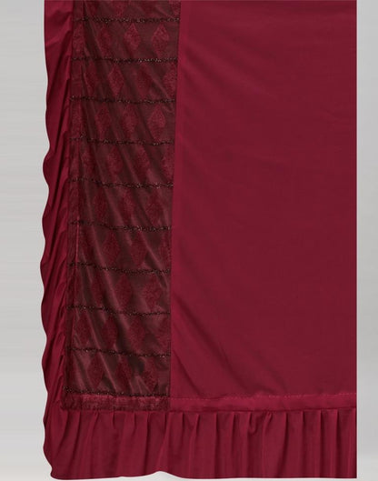 Maroon Ready to wear saree | Leemboodi