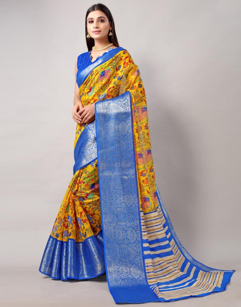 Turmeric Yellow Cotton Saree | Leemboodi