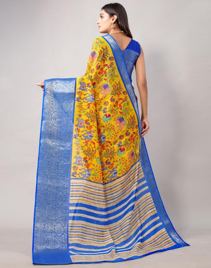 Turmeric Yellow Cotton Saree | Leemboodi