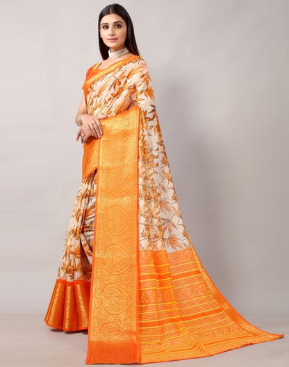 Cream Cotton Saree | Leemboodi