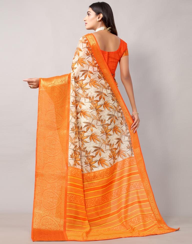 Cream Cotton Saree | Leemboodi