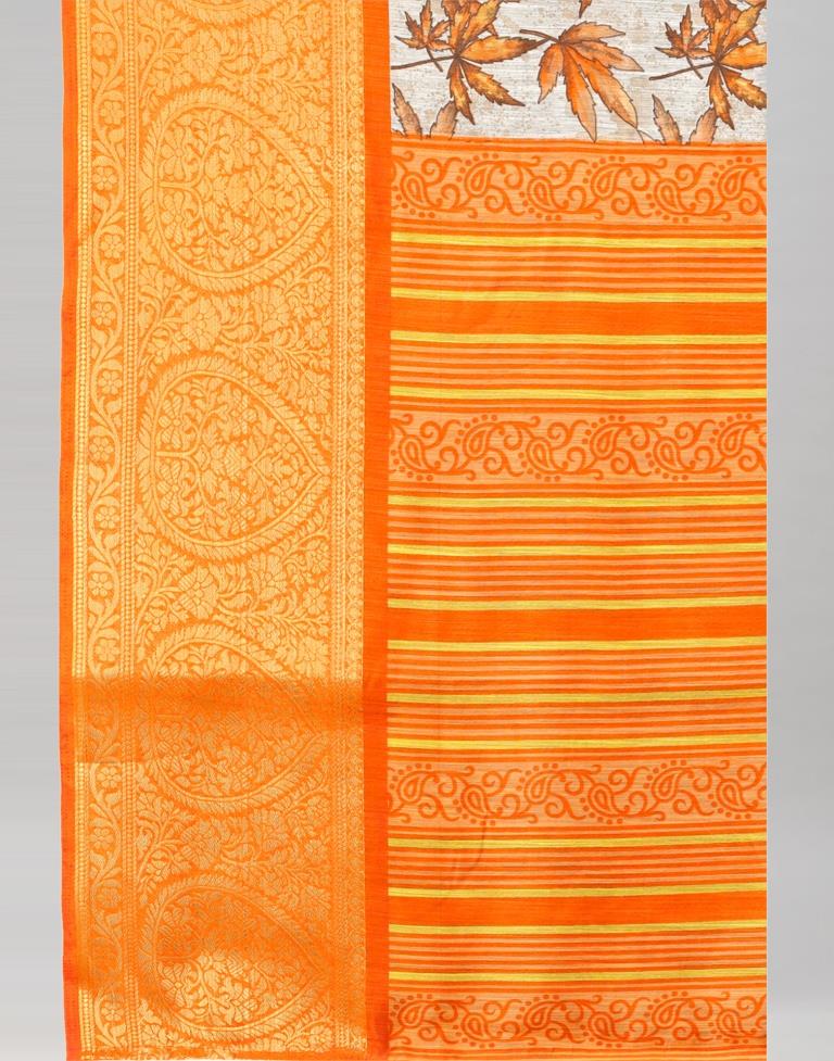 Cream Cotton Saree | Leemboodi