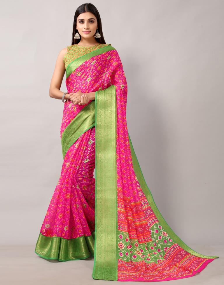 Pink Cotton Saree | Leemboodi