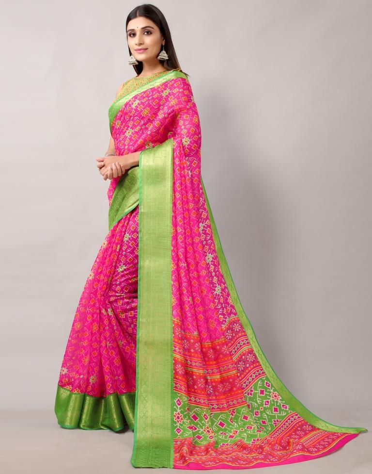 Pink Cotton Saree | Leemboodi