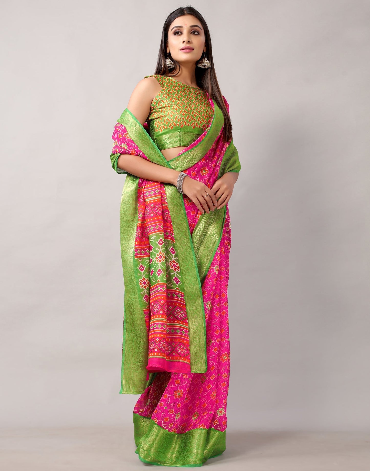 Pink Cotton Saree | Leemboodi