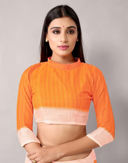 Light Cream Chiffon Saree | Leemboodi