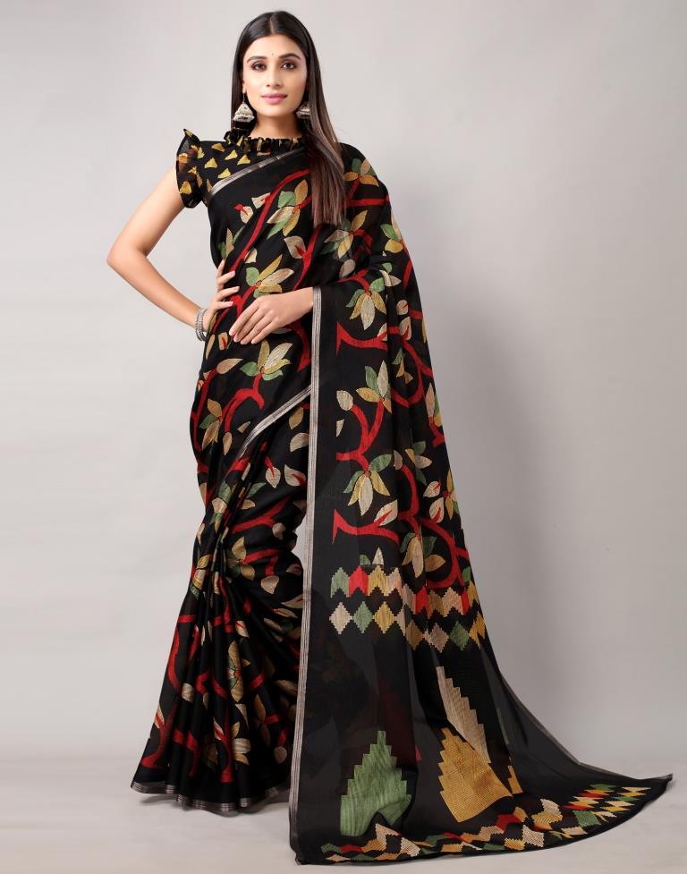 Black Silk Saree | Leemboodi