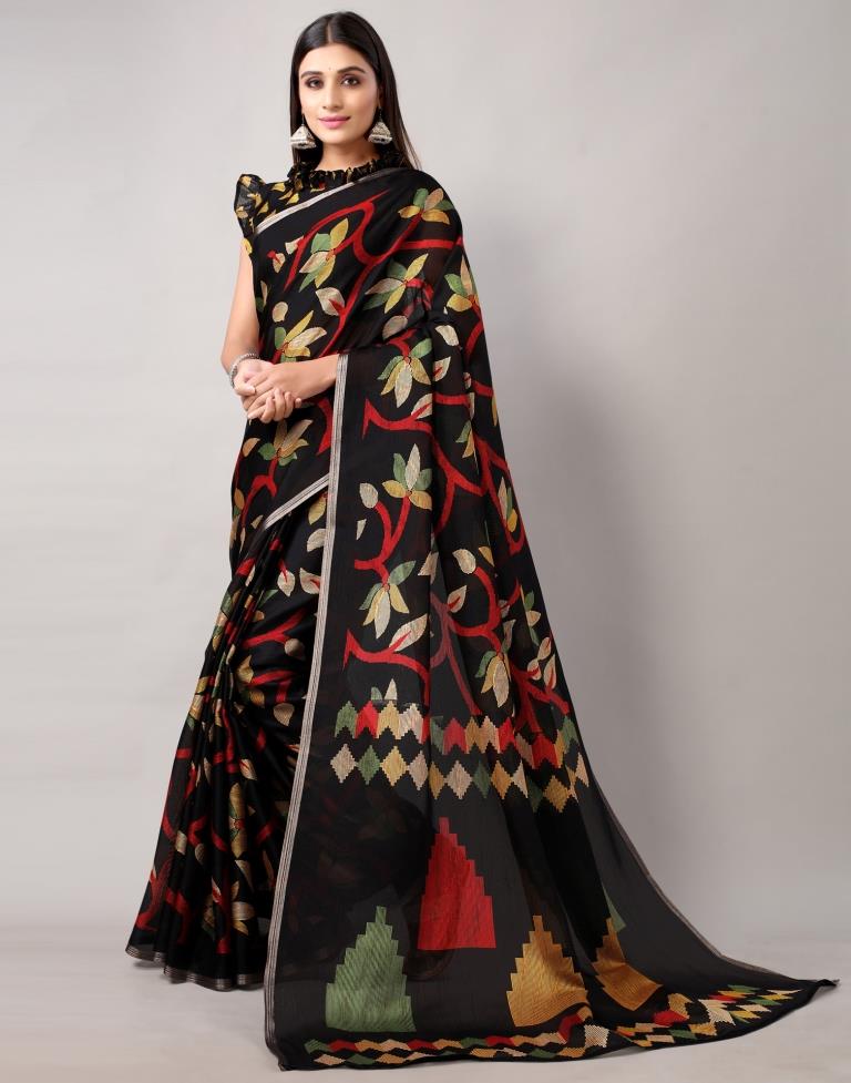Black Silk Saree | Leemboodi