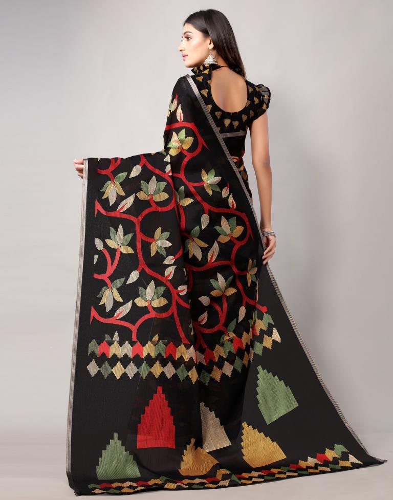 Black Silk Saree | Leemboodi