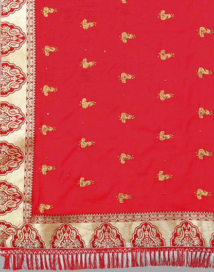 Red Weaving Silk Saree