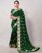 Bottle Green Weaving Silk Saree