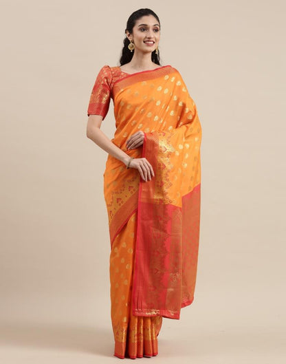 Orange Silk Saree | Sudathi