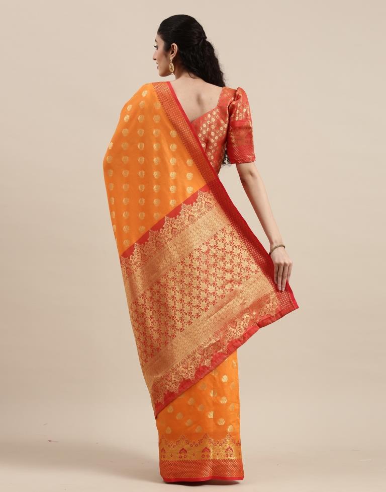 Orange Silk Saree | Sudathi