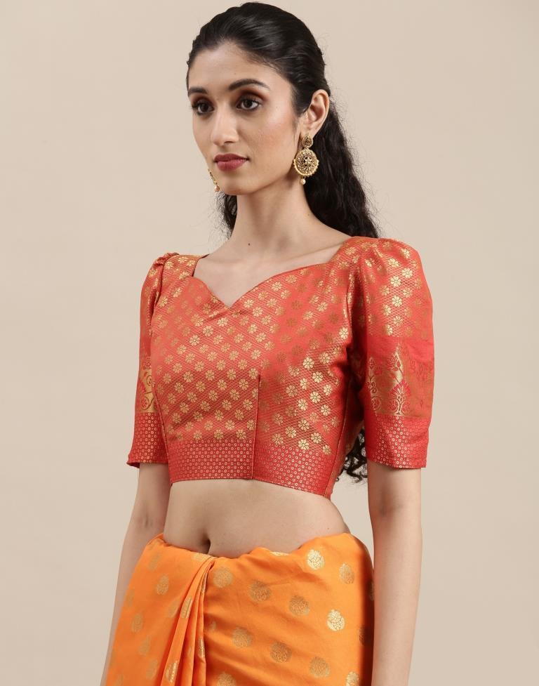 Orange Silk Saree | Sudathi