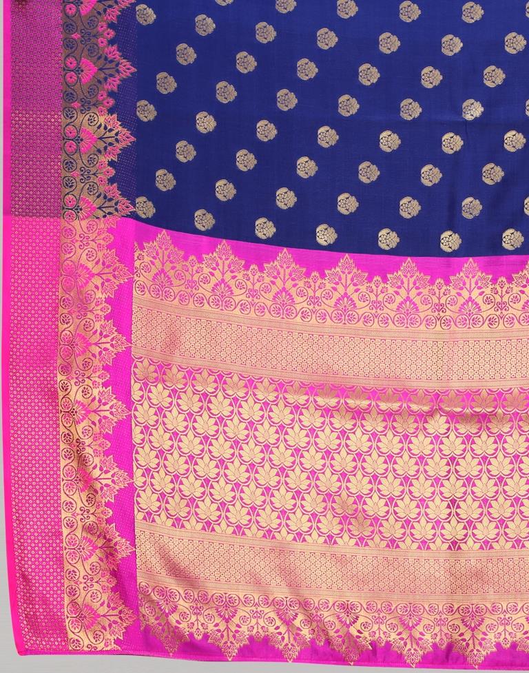 Navy Blue Silk Saree | Sudathi