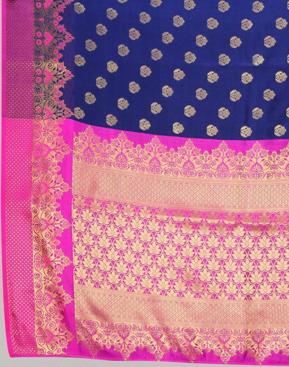 Navy Blue Silk Saree | Sudathi