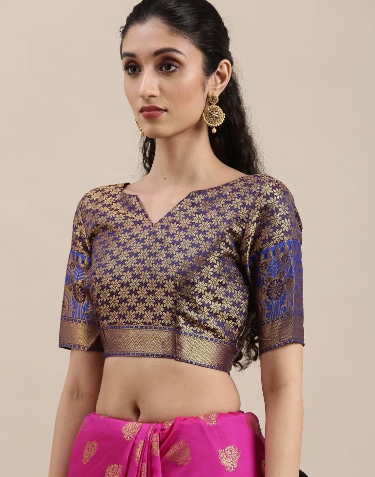 Hot Pink Banarasi Silk Saree | Sudathi