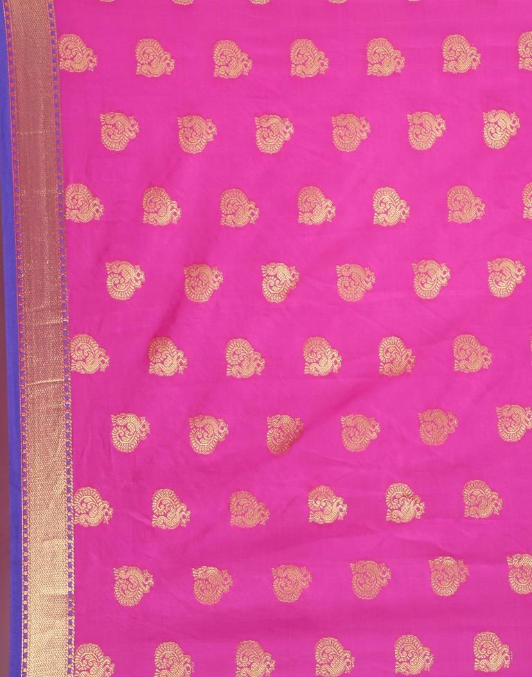 Hot Pink Banarasi Silk Saree | Sudathi