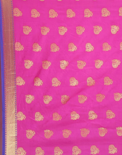 Hot Pink Banarasi Silk Saree | Sudathi