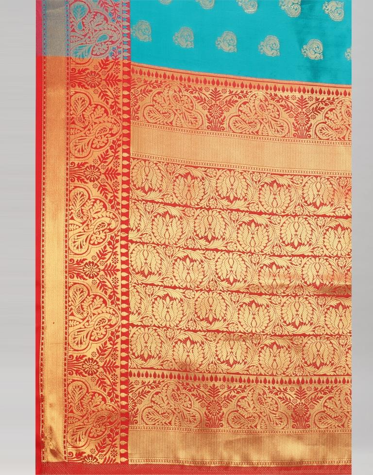 Rama Blue Banarasi Silk Saree | Sudathi