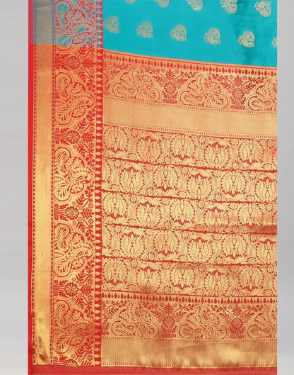 Rama Blue Banarasi Silk Saree | Sudathi