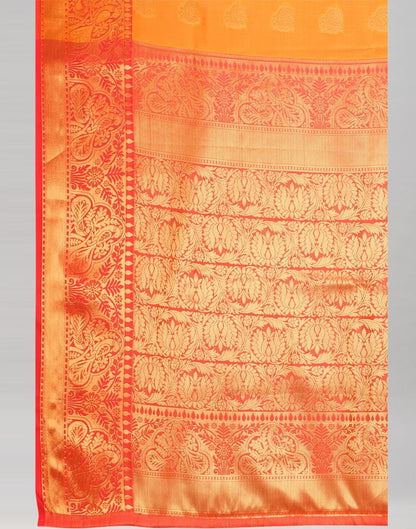 Orange Banarasi Silk Saree | Sudathi