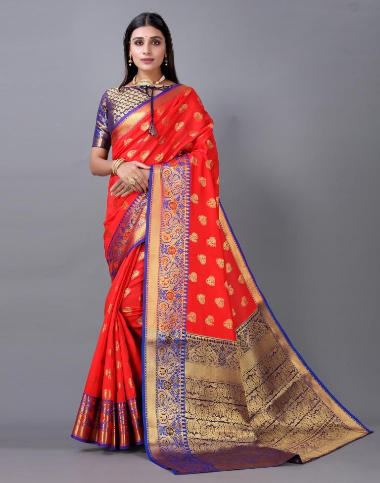 Red Banarasi Silk Saree | Sudathi