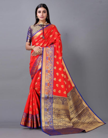 Red Banarasi Silk Saree | Sudathi