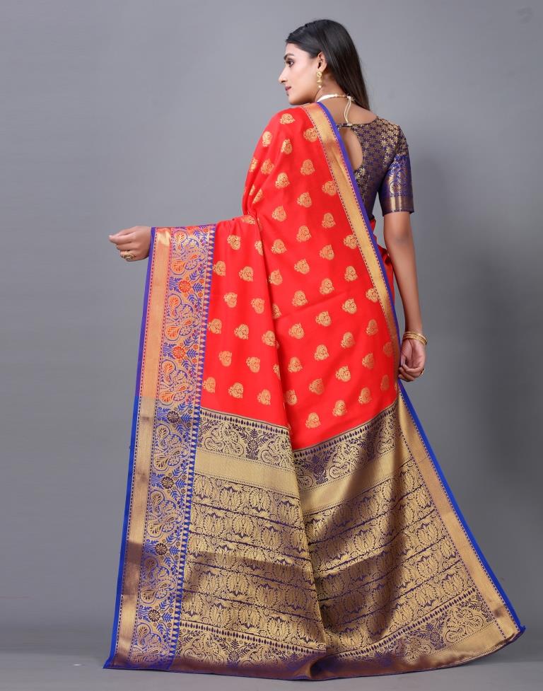 Red Banarasi Silk Saree | Sudathi