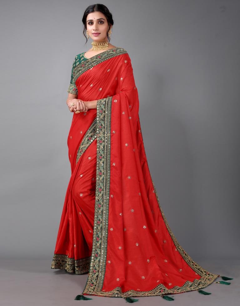 Red Silk Saree | Sudathi