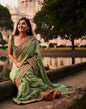 Pista Green Silk Saree | Sudathi