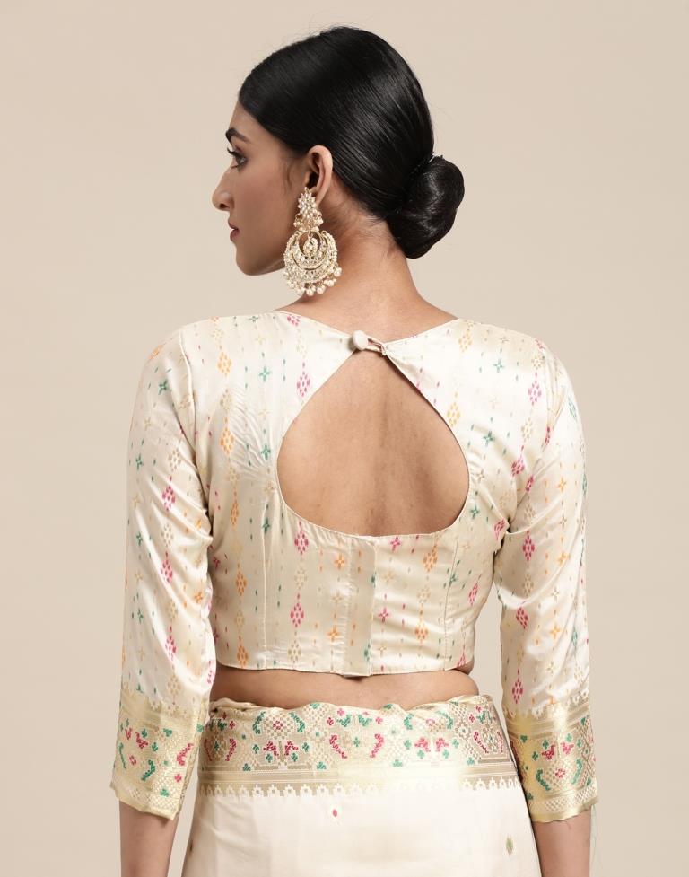 Cream Silk Saree | Sudathi