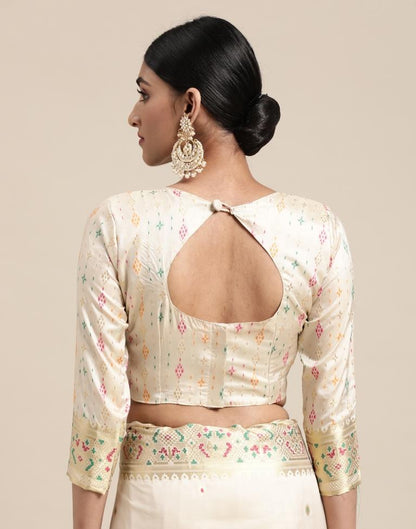 Cream Silk Saree | Sudathi