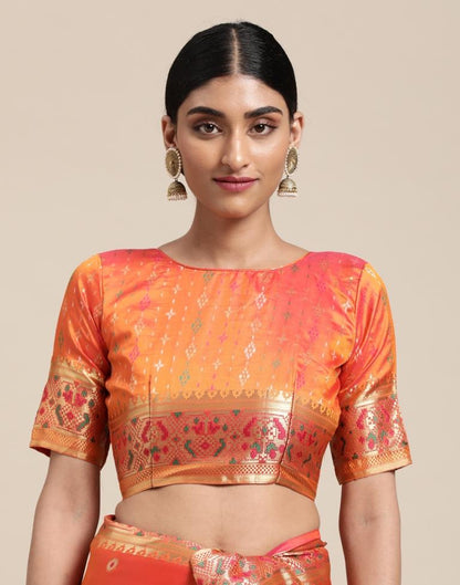 Orange Silk Saree | Sudathi