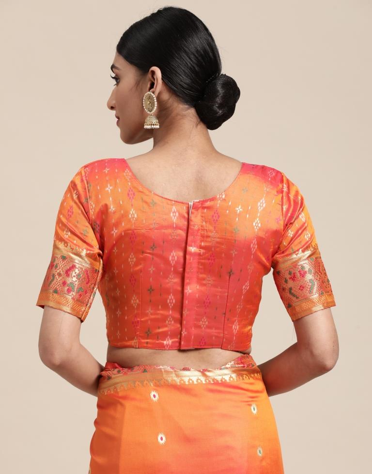 Orange Silk Saree | Sudathi