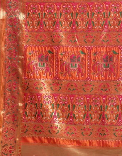 Orange Silk Saree | Sudathi