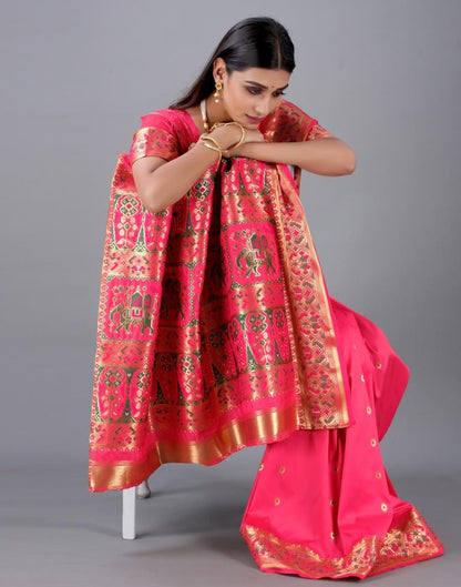 Pink Cotton Silk Saree | Sudathi
