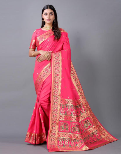 Pink Cotton Silk Saree | Sudathi