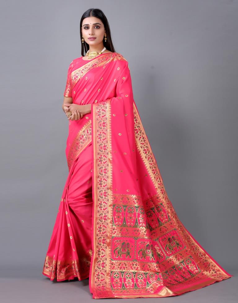 Pink Cotton Silk Saree | Sudathi