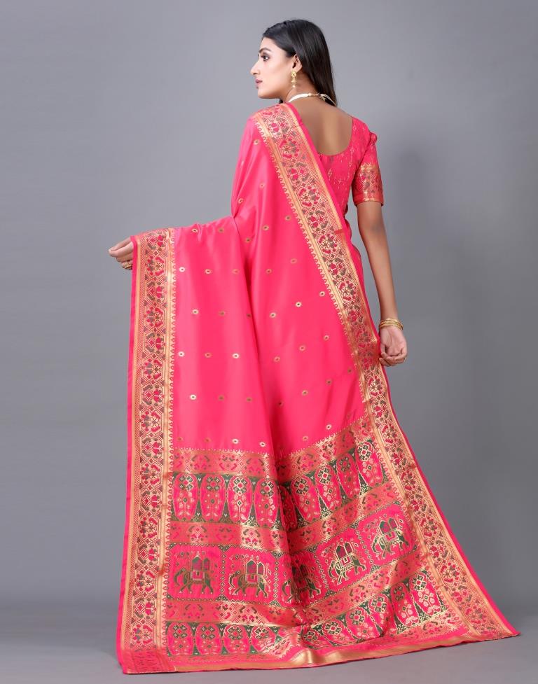 Pink Cotton Silk Saree | Sudathi