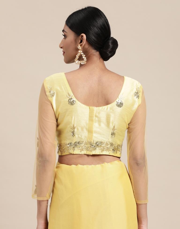 Light Yellow Chiffon Saree | Sudathi