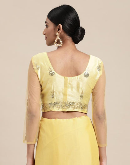 Light Yellow Chiffon Saree | Sudathi